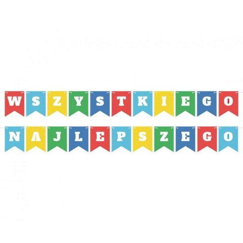 Girlanda Godan Wszystkiego najlepszego, 400cm (PF-BWNK) Girlanda Godan Wszystkiego najlepszego, 400cm (PF-BWNK)