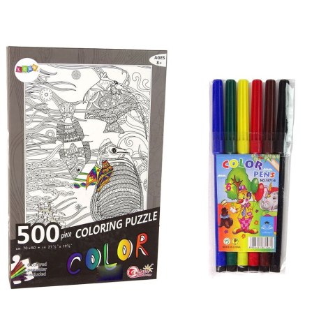 Puzzle Lean Do Kolorowania 500 Elementów Ryby Ocean 500 el. (14155) Puzzle Lean Do Kolorowania 500 Elementów Ryby Ocean 500 el. (14155)