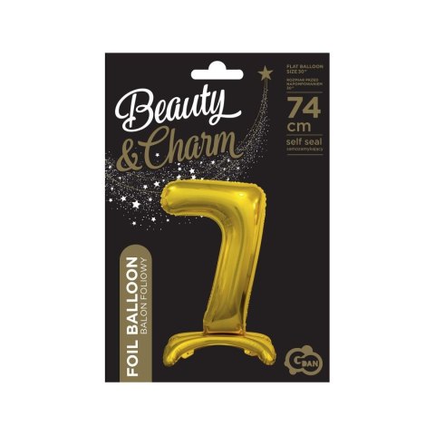 Balon gumowy Godan Beauty&Charm cyfra stojąca złota złota 750mm 30cal (BC-ASZ7) Balon gumowy Godan Beauty&Charm cyfra stojąca złota złota 750mm 30cal (BC-ASZ7)
