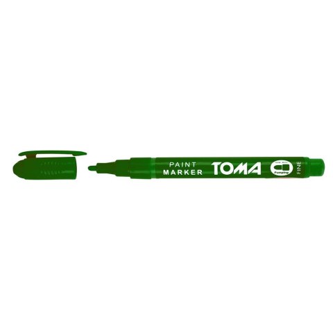 Marker olejowy Toma, zielony 1,5mm okrągła końcówka Marker olejowy Toma, zielony 1,5mm okrągła końcówka