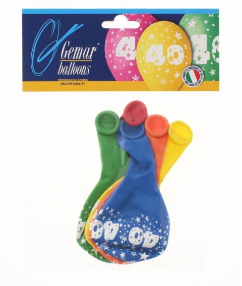 Balon gumowy Godan Z NADRUKIEM 5 szt mix 12cal (GS110/40) Balon gumowy Godan Z NADRUKIEM 5 szt mix 12cal (GS110/40)