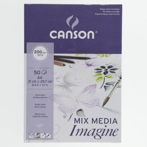Blok rysunkowy Canson A4 biały 200g 50k (200-006-008) Blok rysunkowy Canson A4 biały 200g 50k (200-006-008)