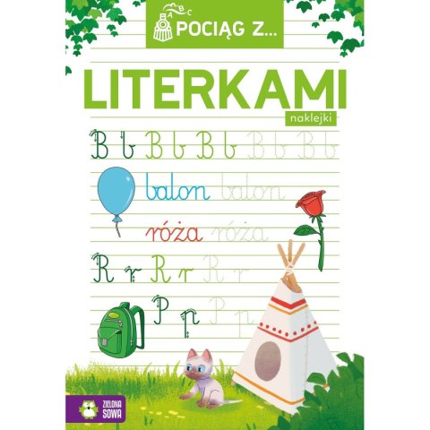 Książeczka edukacyjna Zielona Sowa Pociąg z literkami Książeczka edukacyjna Zielona Sowa Pociąg z literkami