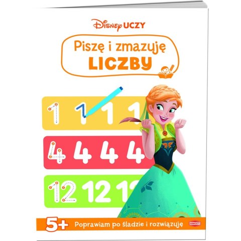Książka dla dzieci Ameet DISNEY UCZY. KRAINA LODU. PISZĘ I ZMAZUJĘ LICZBY Książka dla dzieci Ameet DISNEY UCZY. KRAINA LODU. PISZĘ I ZMAZUJĘ LICZBY