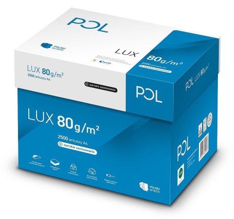 Papier ksero Pol lux A4 biały 500k. 80g Papier ksero Pol lux A4 biały 500k. 80g