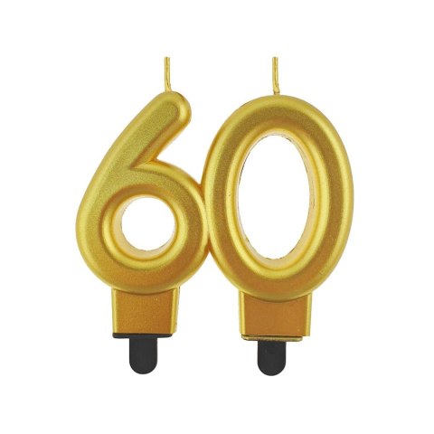 Świeczka urodzinowa Godan cyferka 60 w kolorze złotym (PF-SCZ60) Świeczka urodzinowa Godan cyferka 60 w kolorze złotym (PF-SCZ60)