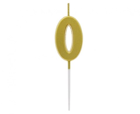 Świeczka urodzinowa Godan piker B&C cyferka 0, metaliczna złota, 9.5x2.3 cm (BH-SPZ0) Świeczka urodzinowa Godan piker B&C cyferka 0, metaliczna złota, 9.5x2.3 cm (BH-SPZ0)