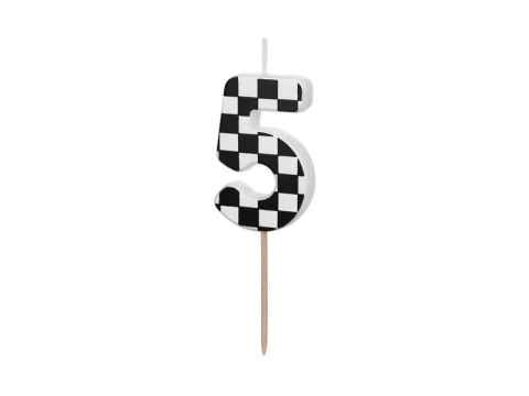 Świeczka urodzinowa Partydeco Cyferka 5, 5.5 cm, mix (SCU7-5) Świeczka urodzinowa Partydeco Cyferka 5, 5.5 cm, mix (SCU7-5)