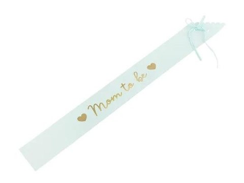 Dekoracja Partydeco Szarfa Mom to be, jasny tiffany blue, 75 cm (SBS1-011TJ) Dekoracja Partydeco Szarfa Mom to be, jasny tiffany blue, 75 cm (SBS1-011TJ)