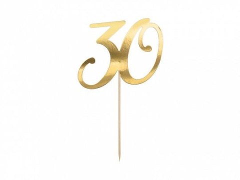 Dekoracja na tort Partydeco 30, złoty, 20.5cm (KPT62-30-019) Dekoracja na tort Partydeco 30, złoty, 20.5cm (KPT62-30-019)