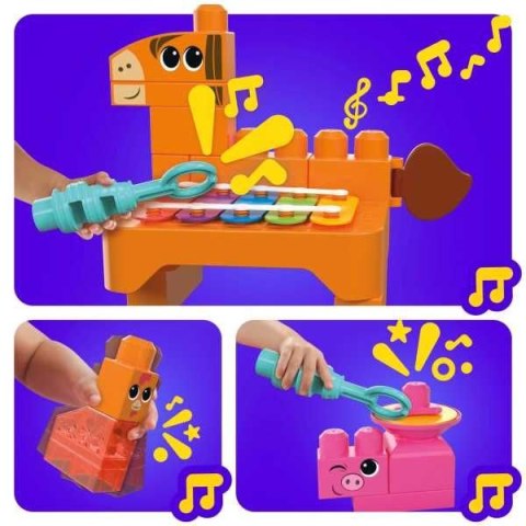 Klocki konstrukcyjne Mega Bloks Muzykalne zwierzątka farma (HPB46)