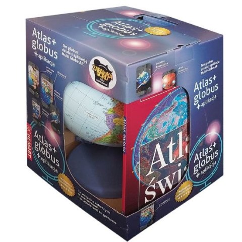 Książeczka edukacyjna Demart Atlas świata z globusem Książeczka edukacyjna Demart Atlas świata z globusem