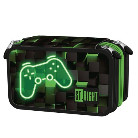 Piórnik St.Right Potrójny DARK GAME z wyposażeniem z wyposażeniem (5903235653926) Piórnik St.Right Potrójny DARK GAME z wyposażeniem z wyposażeniem (5903235653926)