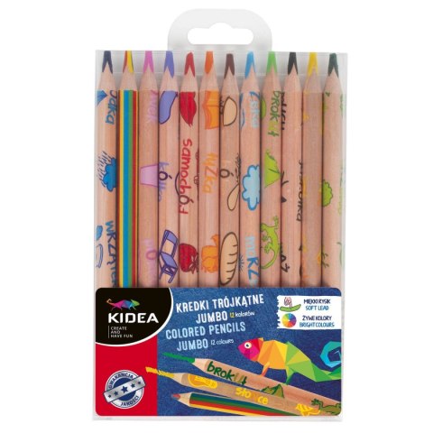 Kredki ołówkowe Kidea Jumbo 12 kol. (KTJE12KA) Kredki ołówkowe Kidea Jumbo 12 kol. (KTJE12KA)