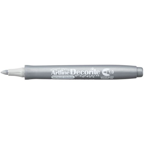 Marker permanentny Artline metaliczny decorite, srebrny 1,0mm pędzelek końcówka (AR-033 9 8) Marker permanentny Artline metaliczny decorite, srebrny 1,0mm pędzelek końcówka (AR-033 9 8)