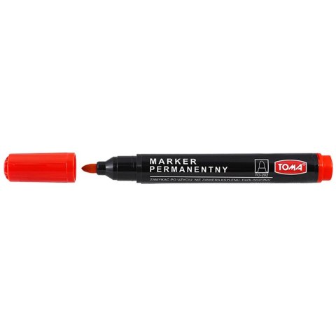 Marker permanentny Toma, czerwony okrągła końcówka Marker permanentny Toma, czerwony okrągła końcówka
