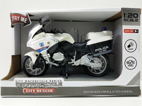 Motocykl Adar policyjny 1:20, na baterie, światło, dźwięk (540972) Motocykl Adar policyjny 1:20, na baterie, światło, dźwięk (540972)