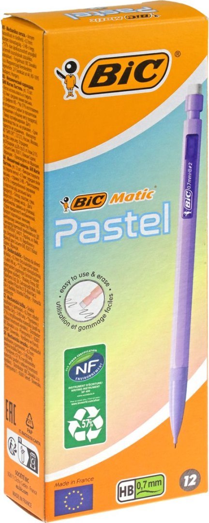 Ołówek automatyczny Bic BIC MATIC PASTEL 0,7 0,7mm (511060) Ołówek automatyczny Bic BIC MATIC PASTEL 0,7 0,7mm (511060)