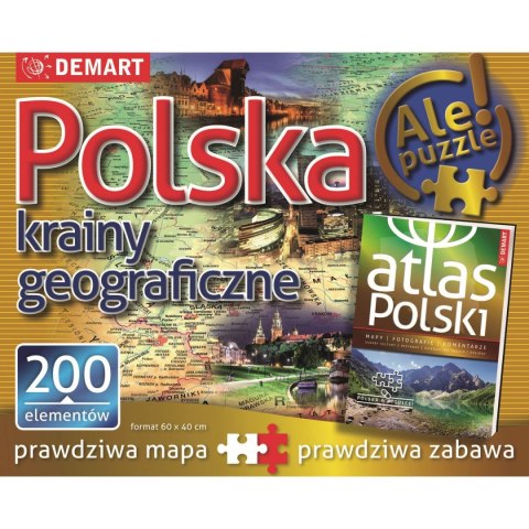 Puzzle Demart Polska:krainy geograficzne 200 el. Puzzle Demart Polska:krainy geograficzne 200 el.