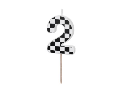 Świeczka urodzinowa Partydeco Cyferka 2, 5.5 cm, mix (SCU7-2) Świeczka urodzinowa Partydeco Cyferka 2, 5.5 cm, mix (SCU7-2)
