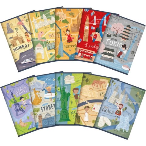 Zeszyt Top 2000 CITIES OF THE WORLD A5 32k. 70g krata (400157668) Zeszyt Top 2000 CITIES OF THE WORLD A5 32k. 70g krata (400157668)