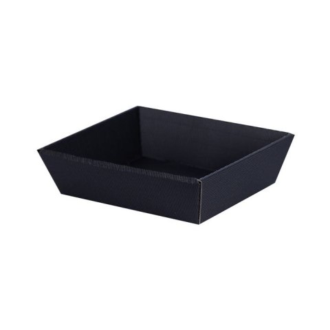 Kosz prezentowy Paw mały z czarnej tektury z otwartą falą 21 x 17 x 7 cm 10szt (GM-KC-1) Kosz prezentowy Paw mały z czarnej tektury z otwartą falą 21 x 17 x 7 cm 10szt (GM-KC-1)