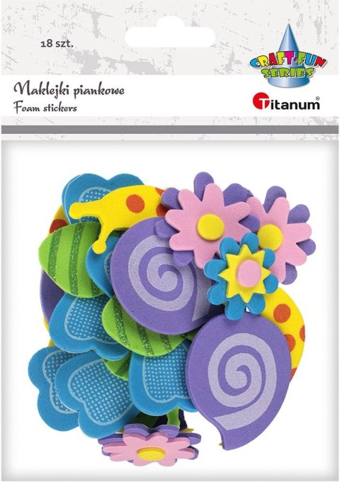 Naklejka (nalepka) Titanum Craft-Fun Series piankowe 3D motyle, kwiaty, ślimaki (M-06) Naklejka (nalepka) Titanum Craft-Fun Series piankowe 3D motyle, kwiaty, ślimaki (M-06)
