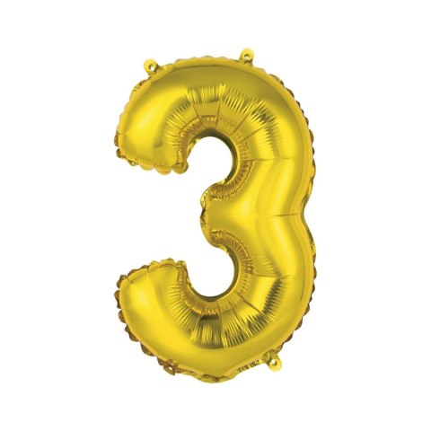 Balon foliowy Godan cyfra 3 złoty 35 cm (FG-C35Z3) Balon foliowy Godan cyfra 3 złoty 35 cm (FG-C35Z3)
