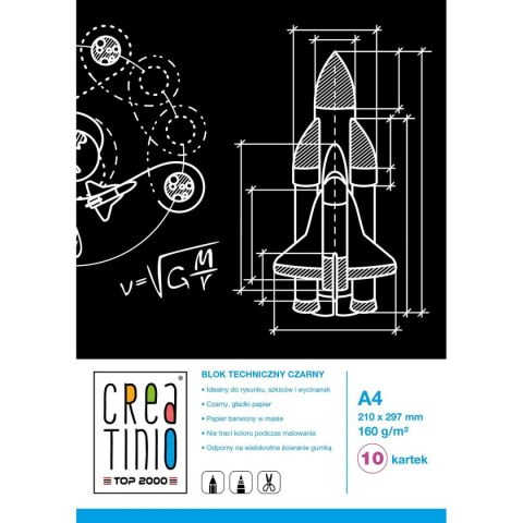 Blok techniczny Top 2000 Creatinio A4 czarny 160gg 10k (400079853) Blok techniczny Top 2000 Creatinio A4 czarny 160gg 10k (400079853)