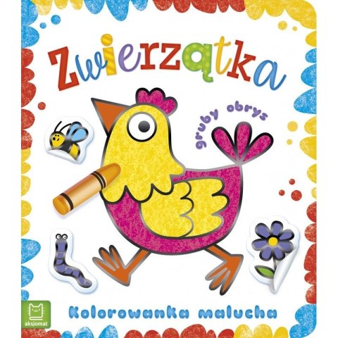 Książeczka edukacyjna Aksjomat Kolorowanka malucha z grubym obrysem. Zwierzątka