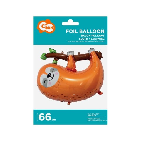 Balon foliowy Godan leniwiec - brązowy 79 cm (BF-HLNB) Balon foliowy Godan leniwiec - brązowy 79 cm (BF-HLNB)