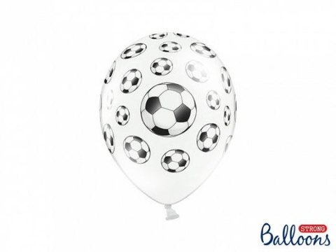Balon gumowy Partydeco 30cm, Piłki nożne biało-czarny 300mm (SB14P-116-008-6) Balon gumowy Partydeco 30cm, Piłki nożne biało-czarny 300mm (SB14P-116-008-6)