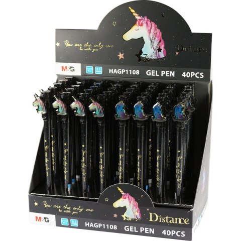 Długopis żelowy z zatyczką Unicorn HAGP1108 0,5mm niebieski wkład Długopis żelowy z zatyczką Unicorn HAGP1108 0,5mm niebieski wkład