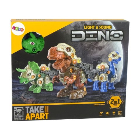 Figurka Lean Dinozaur Do Rozkręcania Majsterkowanie Triceratops Zielony Efekty Świetlne Dźwięki (10425) Figurka Lean Dinozaur Do Rozkręcania Majsterkowanie Triceratops Zielony Efekty Świetlne Dźwięki (10425)
