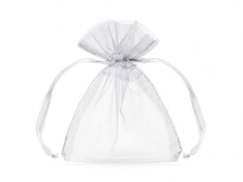 Organza Partydeco Woreczki z organzy, białe, 10cm biały (WRG5-008-10) Organza Partydeco Woreczki z organzy, białe, 10cm biały (WRG5-008-10)
