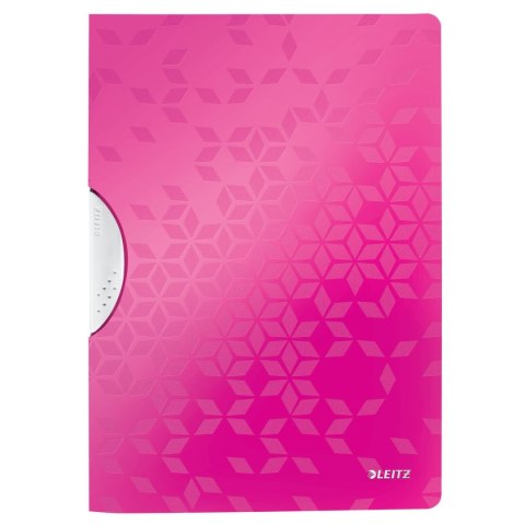 Skoroszyt Leitz Wow ColorClip A4 różowy polipropylen PP 80g (41850023) Skoroszyt Leitz Wow ColorClip A4 różowy polipropylen PP 80g (41850023)