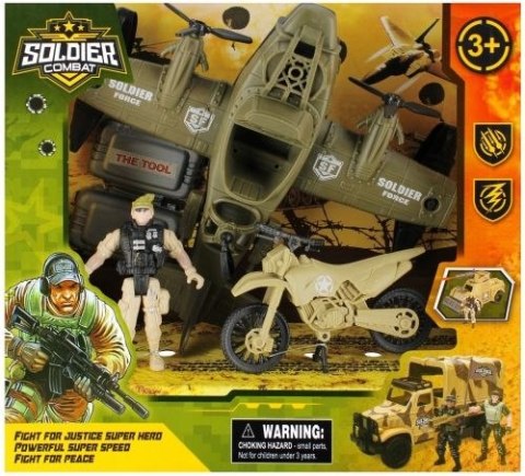 Zestaw wojskowy Mega Creative pojazdy z figurką (523461) Zestaw wojskowy Mega Creative pojazdy z figurką (523461)