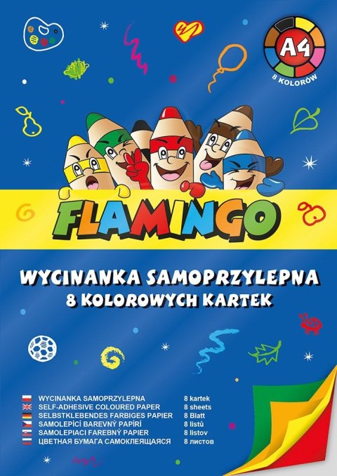 Zeszyt papierów kolorowych Flamingo A4 8k Zeszyt papierów kolorowych Flamingo A4 8k