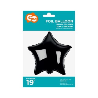 Balon foliowy Godan gwiazda czarna 19 cali 19cal (hs-g19cn)