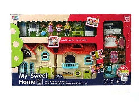 Domek dla lalek Adar mini lalek, ze światłem, meble, figurk (578906) Domek dla lalek Adar mini lalek, ze światłem, meble, figurk (578906)