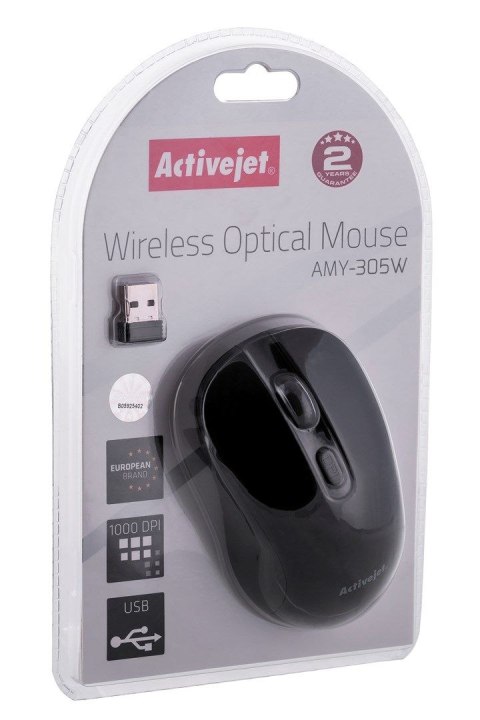 Mysz Activejet AMY-305W czarny (PERACJMYS0027) Mysz Activejet AMY-305W czarny (PERACJMYS0027)