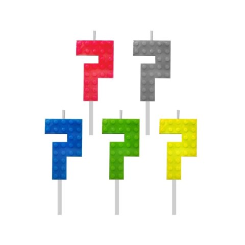 Świeczka urodzinowa Godan klocki numer 7 (7C-SUK7) Świeczka urodzinowa Godan klocki numer 7 (7C-SUK7)