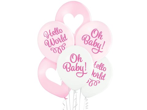 Balon gumowy Godan Oh baby girl różowa 300mm 12cal (BRN 5000587) Balon gumowy Godan Oh baby girl różowa 300mm 12cal (BRN 5000587)