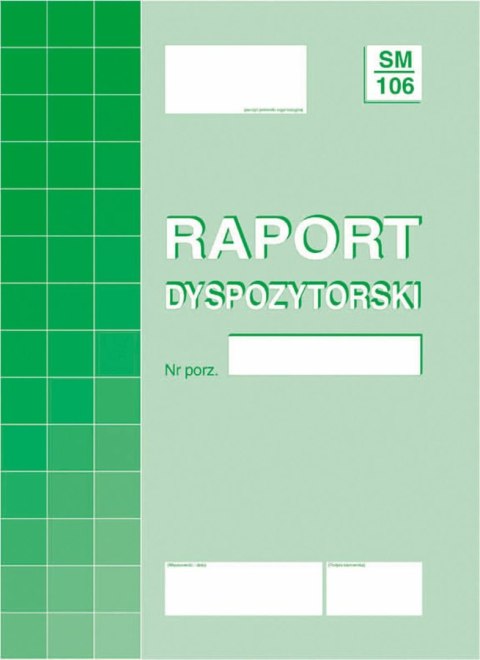 Druk offsetowy Michalczyk i Prokop raport dyspozytorski SM/106 A4 40k. (804-1) Druk offsetowy Michalczyk i Prokop raport dyspozytorski SM/106 A4 40k. (804-1)