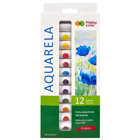Farby akwarelowe Happy Color 12ml 12 kolor. (HA 7330 0012-S12) Farby akwarelowe Happy Color 12ml 12 kolor. (HA 7330 0012-S12)