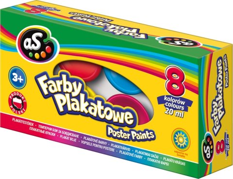 Farby plakatowe As kolor: mix 20ml 8 kolor. (83412900) Farby plakatowe As kolor: mix 20ml 8 kolor. (83412900)