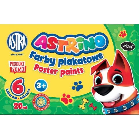 Farby plakatowe Astra ASTRINO kolor: miedziany 20ml 6 kolor. (301221001) Farby plakatowe Astra ASTRINO kolor: miedziany 20ml 6 kolor. (301221001)
