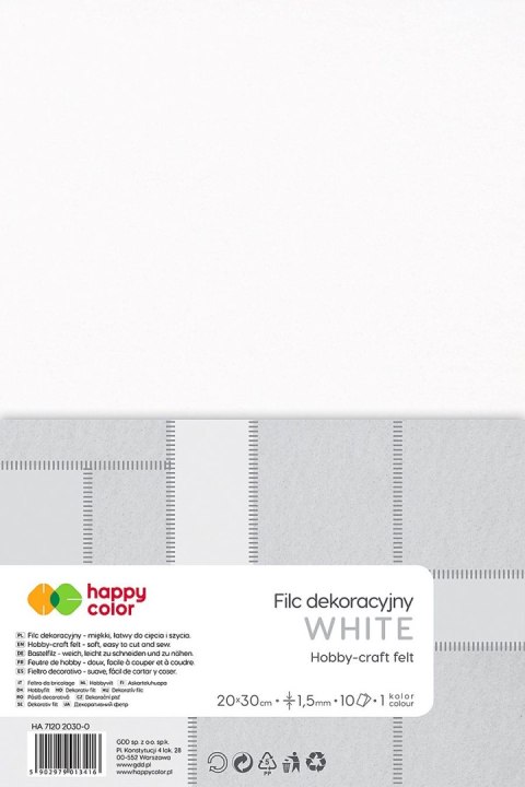 Filc dekoracyjny Folia biały (FO 5204-00) Filc dekoracyjny Folia biały (FO 5204-00)