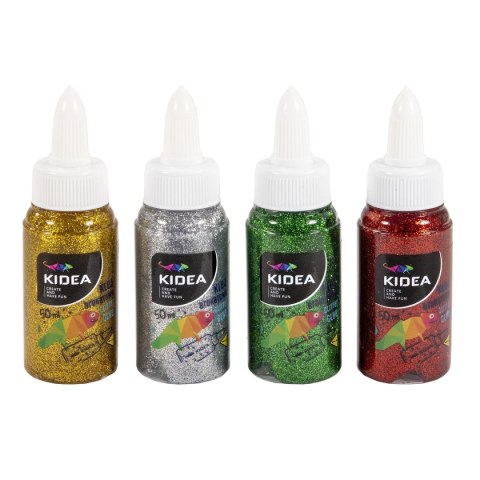 Klej w płynie Kidea brokatowy 50ml (KB50KAD) Klej w płynie Kidea brokatowy 50ml (KB50KAD)