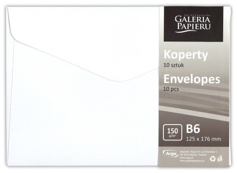 Koperta Galeria Papieru pearl biały B6 biała (280839) 10 sztuk Koperta Galeria Papieru pearl biały B6 biała (280839) 10 sztuk